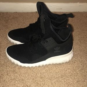 Black and White Adidas Tubular